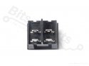 Rocker switch snap-in on/off double SPST black